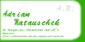 adrian matauschek business card